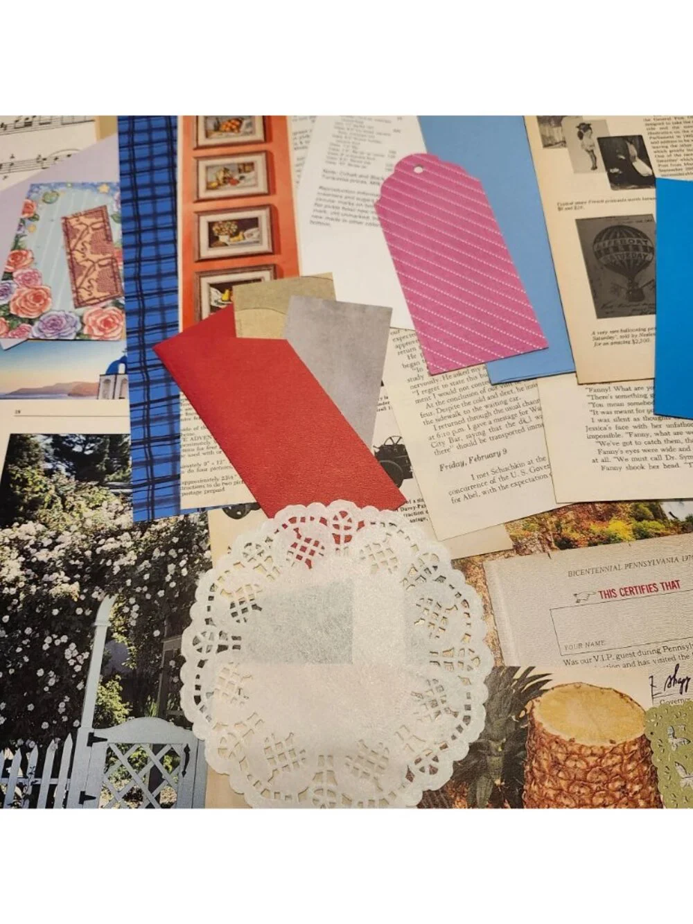 70 + Piece Ephemera Lot Junk Journal Kit Scrapbooking Paper Supplies Mixed Bundl